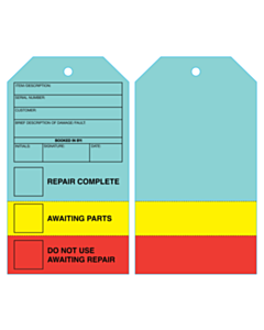 155x85mm Highland Council 3 Part Service Tags