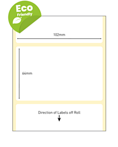 102x64mm Compostable Direct Thermal Labels
