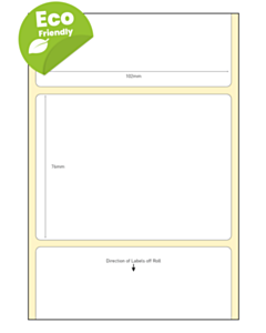 102x76mm Compostable Direct Thermal Labels