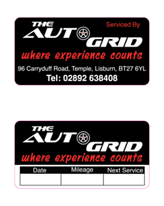 60x30mm Auto Grid Service Reminder Window Stickers