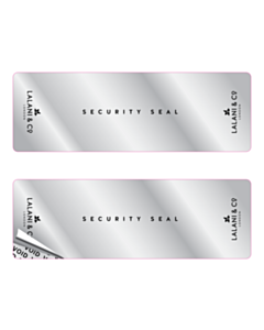120x40mm Lalani & Co Silver Void Labels 