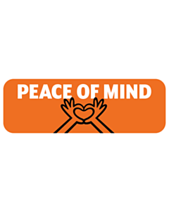  75x25mm Peace Of Mind Pizza Box Labels