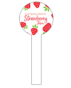 Personalised Strawberry Jam Jar Seal Labels