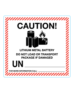  120x110mm UN Damaged Package Labels