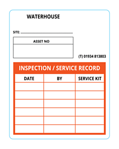 70x90mm Inspection / Service Record Label