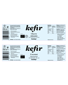 50x195mm Kefir Labels - 2 Sorts (Cherry / Coconut) 