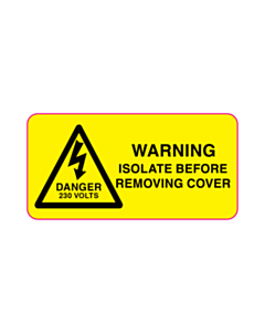 50x25mm 230V Isolate Label