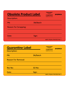 120x60mm Quarantine / Obsolete Labels
