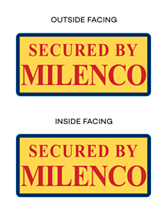 75x35mm Milenco Double Sided Window Stickers
