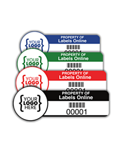 Custom Heavy Duty Asset Tag Labels 55x20mm