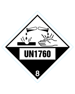 250x250mm UN1760 Placards