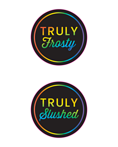 40mm Diameter Truly Slushed / Truly Frosty Labels