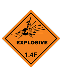 Explosive 1.4F Labels 100x100mm