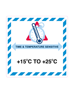 100x100mm Time & Temperature Sensitive Shipment Labels