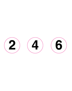 20mm Diameter Number Labels
