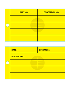 120x65mm Intelligent Energy Yellow Tags