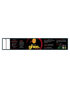 35x200mm Just Ghee Original Jar Labels 