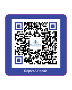75x75mm Pembroke Propety QR Code Labels