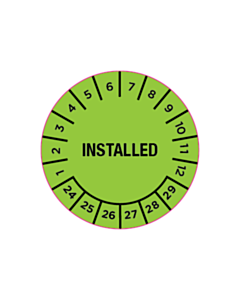 25mm Diameter Installed Labels