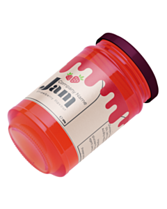 Personalised 500g Strawberry Flavour Jam Wraparound Labels 225x60mm