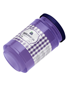 Personalised Gingham 250g Blackcurrant Jam Jar Wraparound Labels 195x50mm