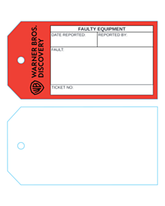 134x69mm WBD Contractor Service Tags - 2 Sorts