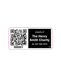 50x25mm Henry Smith QR Asset Labels 
