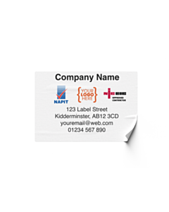 Personalised Electrical Contact Details Labels 95x65mm