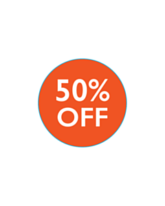 15mm Diameter 50% off Orange Labels 