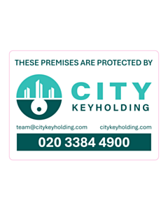  104x76mm City Key Holding Window Sticker