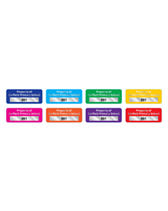 38x15mm Carfield Primary School Asset Labels