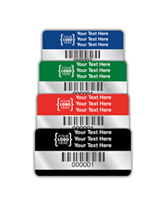 Custom Heavy Duty Silver Asset Tag Labels 50x25mm