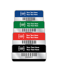 Custom Heavy Duty Silver Asset Tag Labels 50x20mm