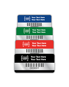 Custom Heavy Duty Silver Asset Tag Labels 40x20mm