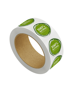 100% Natural Product Stickers 30mm