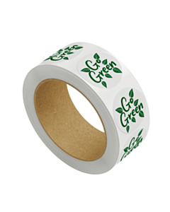 Go Green Stickers 30mm