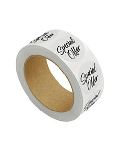 White Special Offer Stickers