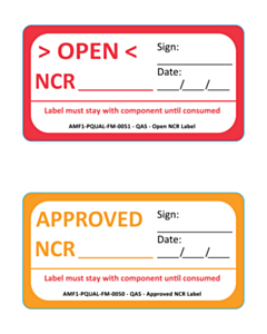 63x33mm NCR Open / Approved Labels