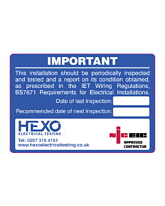 Hexo Periodic Inspection Labels
