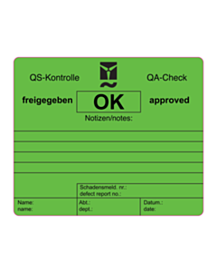 90x75mm Enercon Green OK Label