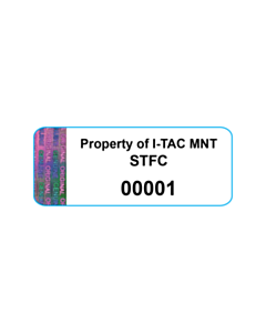 38x15mm Science and Technology Council Holographic Destructible Vinyl Label