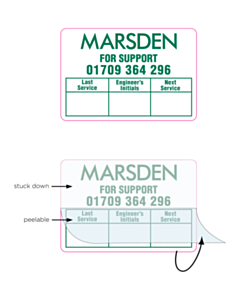 42x62mm Marsden For Support Labels