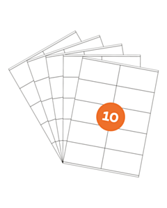 A4 Sheet Labels 10 Labels Per Sheet 105x58mm White Permanent