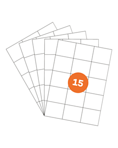 A4 Sheet Labels 15 Labels Per Sheet 70x60mm White Permanent