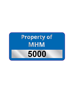 40x20mm Property of MHM Silver Asset Labels