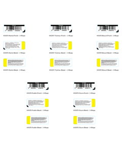 32x12mm Beauty Crop Barcode Peel & Reveal Labels - 5 Sorts 