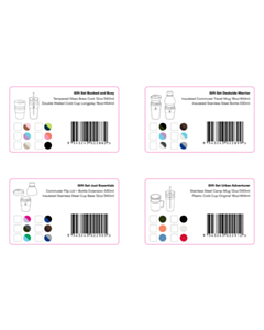 75x45mm Keep Cup Labels - 4 Sorts