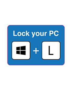 80x35mm Lock Your PC Labels 
