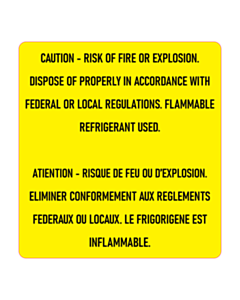 70x75mm Risk of Fire or Explosion Labels
