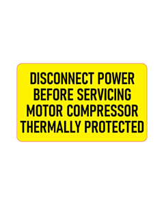 50x30mm Servicing Motor Compressor Labels